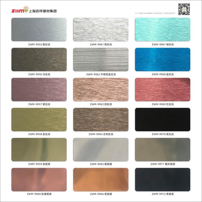 More Than 100 Sizes And Colors UV Printable Coating Aludong Brand ACP Aluminum Composite Panel For Signage Decoration 7