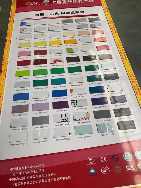 Mirror Finished Aluminum Panel Polyethylene Core 3-6mm ISO Certified