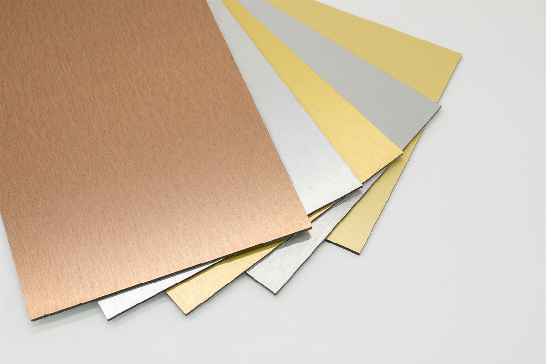 In Stock 1220*2440mm Brushed Aluminium Panel PVDF Coated, Weather-Resistant for Curtain Wall ISO 9001Factory