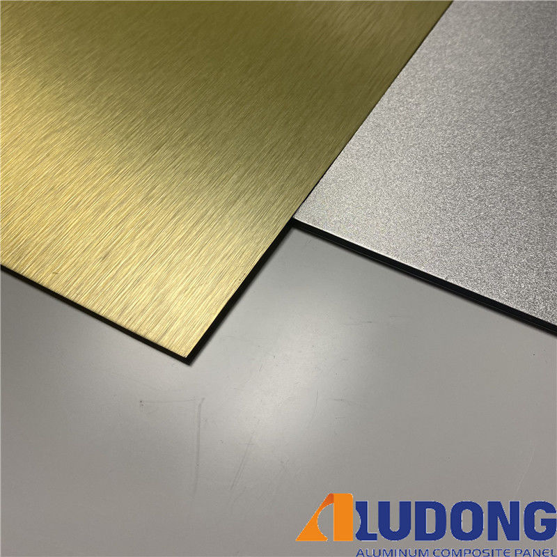 In Stock 1220*2440mm Brushed Aluminium Panel PVDF Coated, Weather-Resistant for Curtain Wall ISO 9001Factory