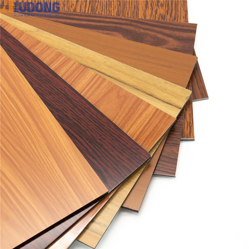 Top Quality 4x8 ft Wood Grain ACM PE Coating, Matte Finish, Easy Installation for Hotel TV Background Wall ISO 9001
