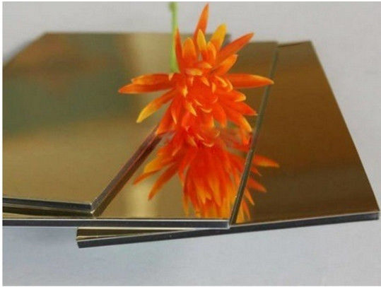Mirror Aluminum Composite Panel For Architectural Decorations Lightweight High Hardness Weather Resistant