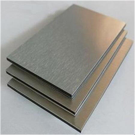 In Stock 1220*2440mm Brushed Aluminium Panel PVDF Coated, Weather-Resistant for Curtain Wall ISO 9001Factory