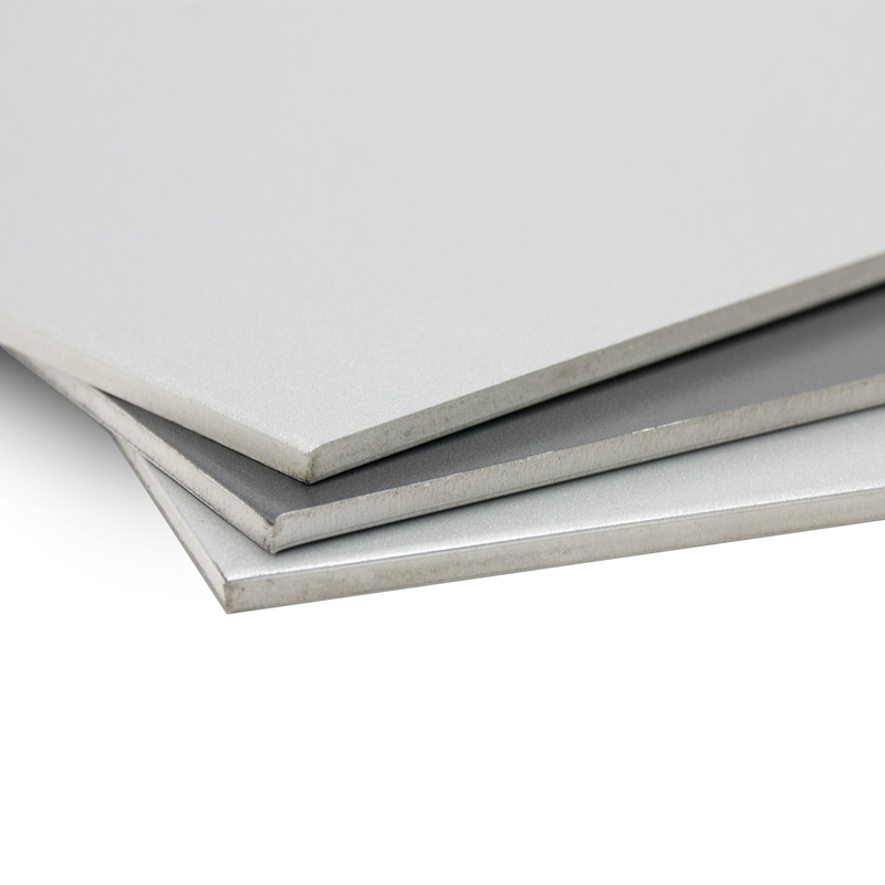 Silver Mirror 1570mm Fireproof Aluminum Composite Panel FR ACP For Building Cladding